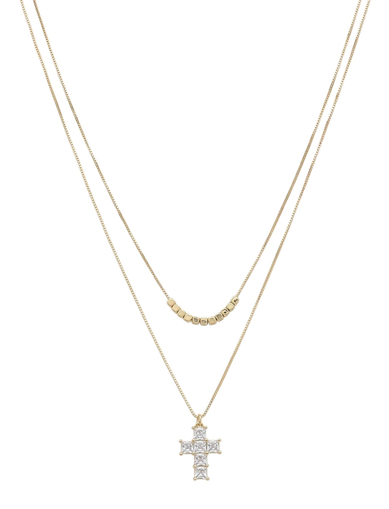 Gold Layered Cross Necklace