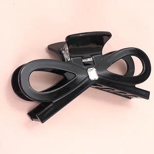 Black Large Bow Claw Clip