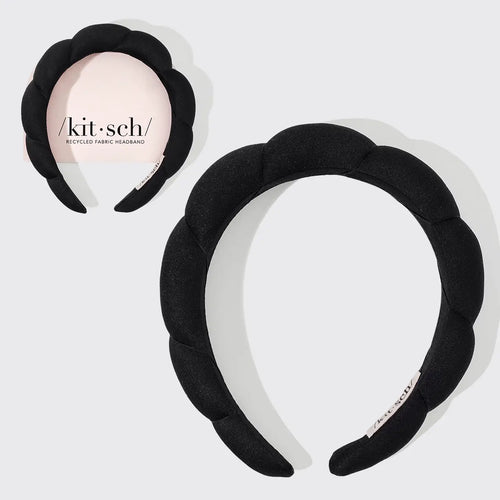 Kitsch Black Puffy Headband