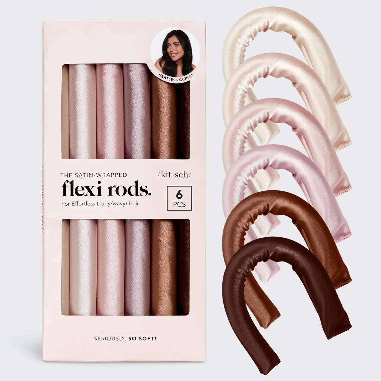 Kitsch Satin Flexi Rods 6pc Set