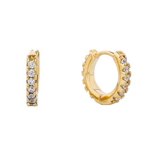 14K Gold Dipped Huggie Earrings