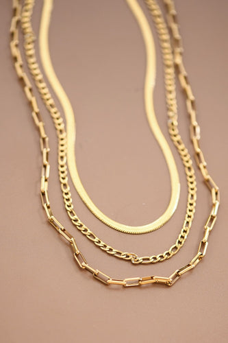 Gold Multi Chain Layered Necklace