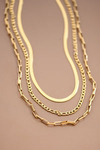 Gold Multi Chain Layered Necklace