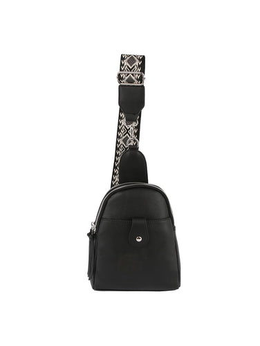 Black Guitar Strap Crossbody Bag