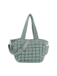 Sage Quilted Tote Bag