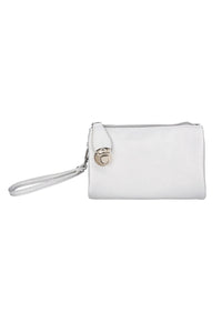 Silver Wristlet Clutch Bag