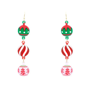 3 Drop Christmas Earrings