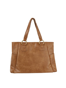 Tan Braided Daily Tote Bag