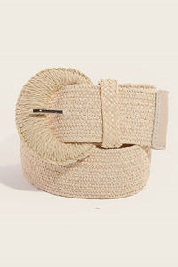 Ivory Braided Round Elastic Belt