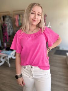 Pink Short Sleeve Top