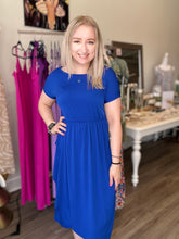 Load image into Gallery viewer, Royal Blue Ruffled Maxi Dress