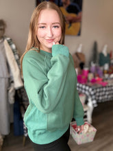 Load image into Gallery viewer, Pine Green Solid Knit Sweater