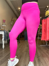 Load image into Gallery viewer, Hot Pink Wide Band Leggings