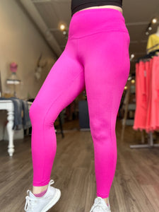 Hot Pink Wide Band Leggings