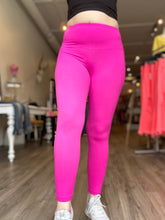 Load image into Gallery viewer, Hot Pink Wide Band Leggings