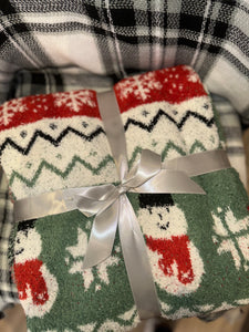 Holiday Snowman Blanket