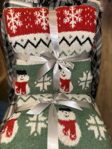 Holiday Snowman Blanket