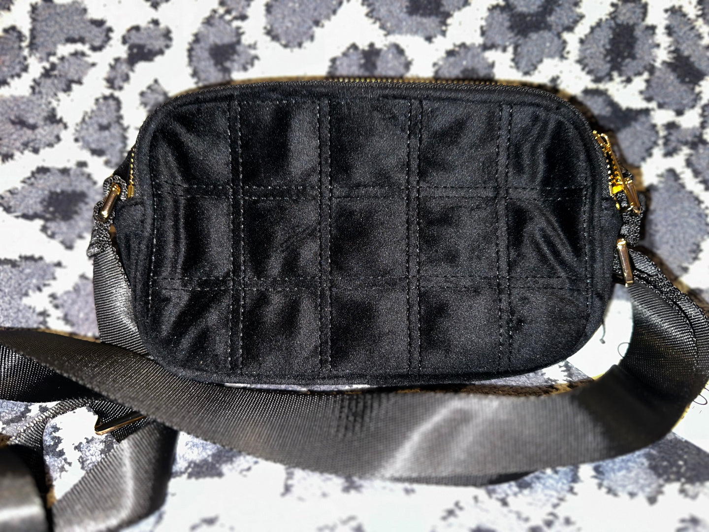 Black Velvet Belt Bag