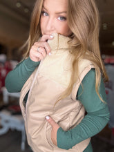 Load image into Gallery viewer, Taupe Faux Mixed Sweater Vest