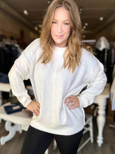 Load image into Gallery viewer, Ivory Front Seam Sweater