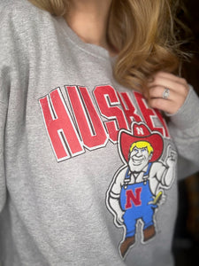 Nebraska Mascot Gray Sweatshirt