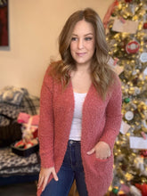 Load image into Gallery viewer, Rose Popcorn Sweater Cardigan