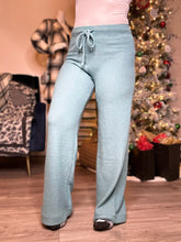 Load image into Gallery viewer, Dusty Teal Brushed Drawstring Pants