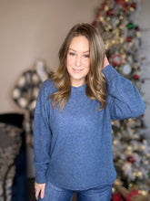 Load image into Gallery viewer, Dusty Blue Ribbed Oversized Sweater