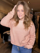 Load image into Gallery viewer, Peach Round Neck Sweater