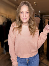 Load image into Gallery viewer, Peach Round Neck Sweater