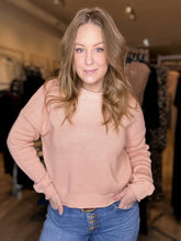 Load image into Gallery viewer, Peach Round Neck Sweater