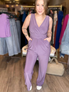 Lavender Wide Leg JumpSuit