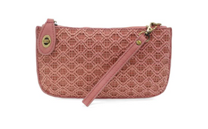 Lattice Woven Crossbody Wristlet