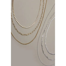 Load image into Gallery viewer, Silver Multi Layer Chain Necklace