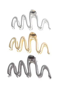 Metal Squiggle Hair Claw Clips